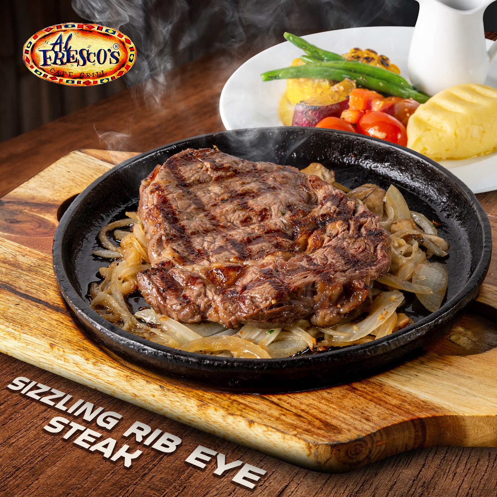 Bò rib eye xèo xèo trên chảo gang