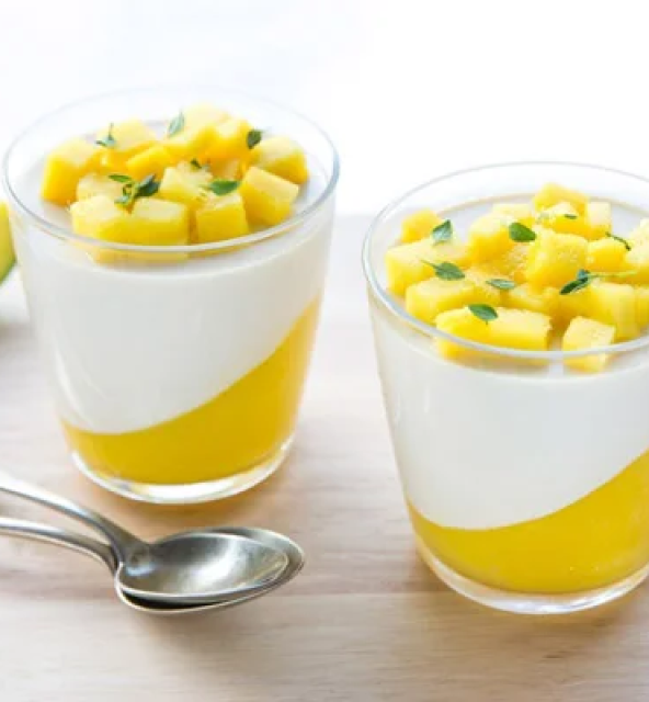 Mango yogurt drink