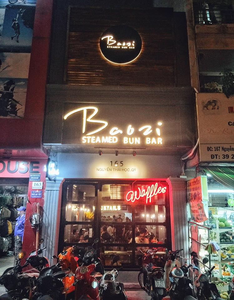 Storefront at night