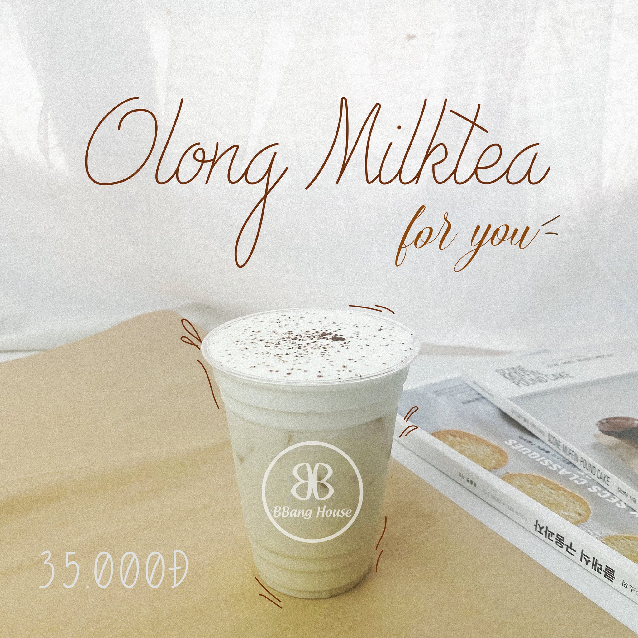 BBang House olong milktea