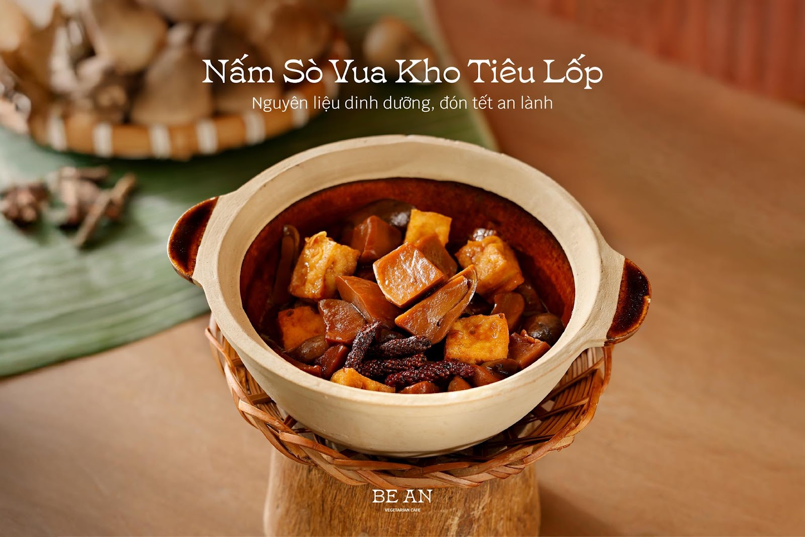 Nấm đùi gà kho niêu đất