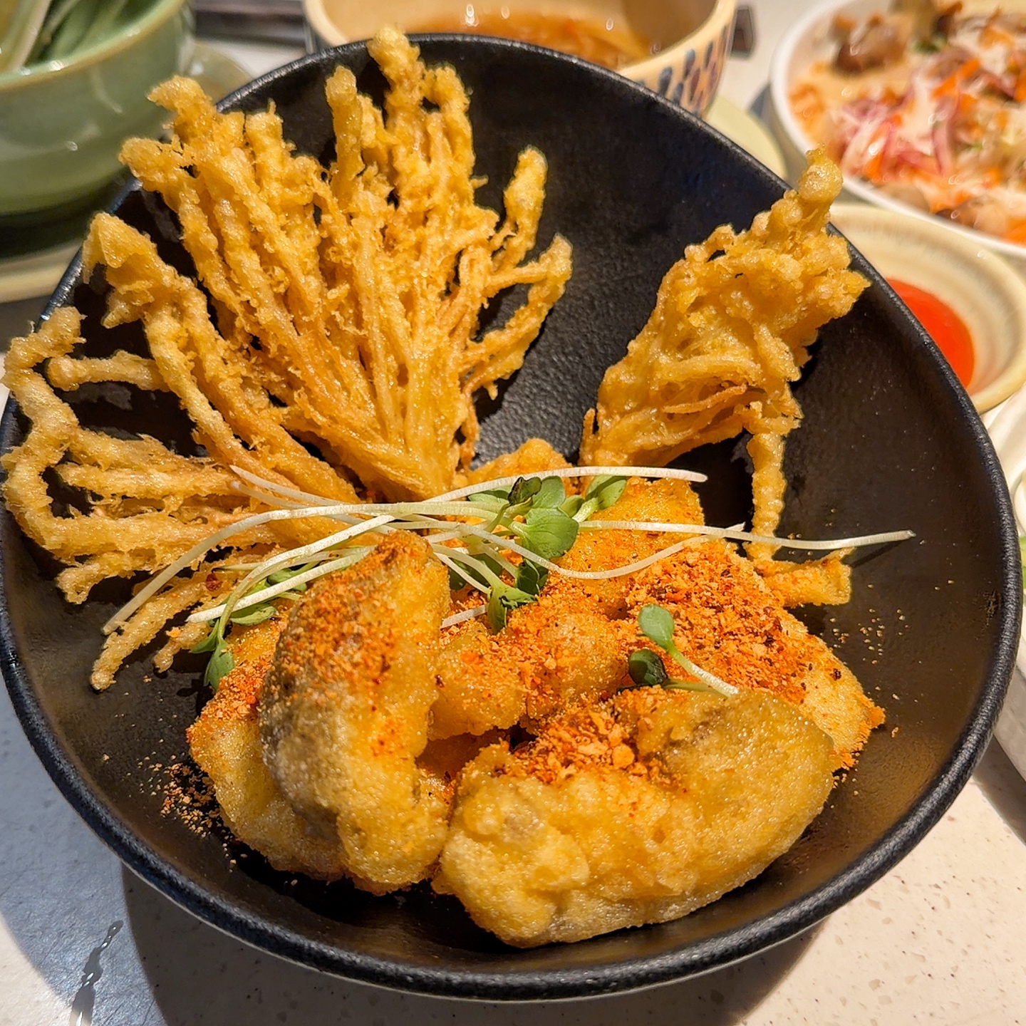 Nấm kim châm chiên giòn
