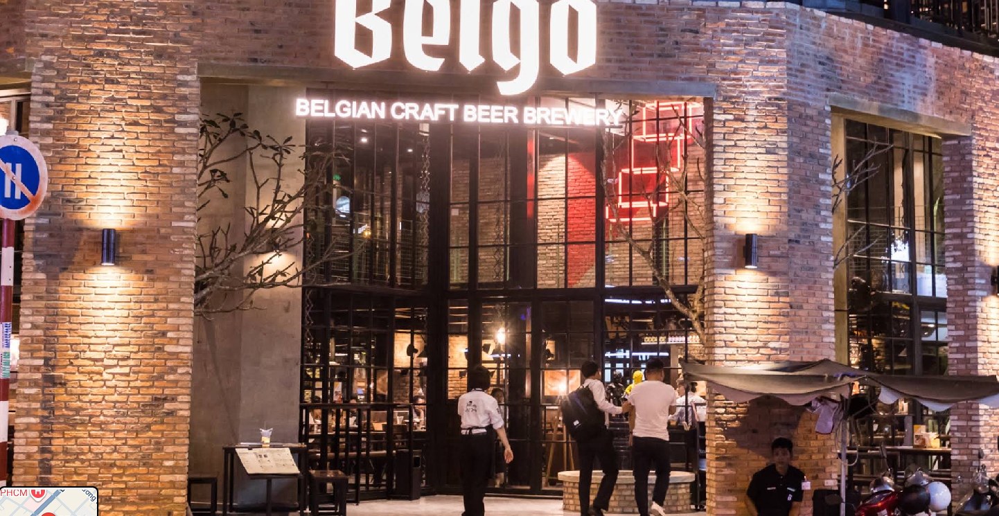 Mặt tiền Belgo về đêm