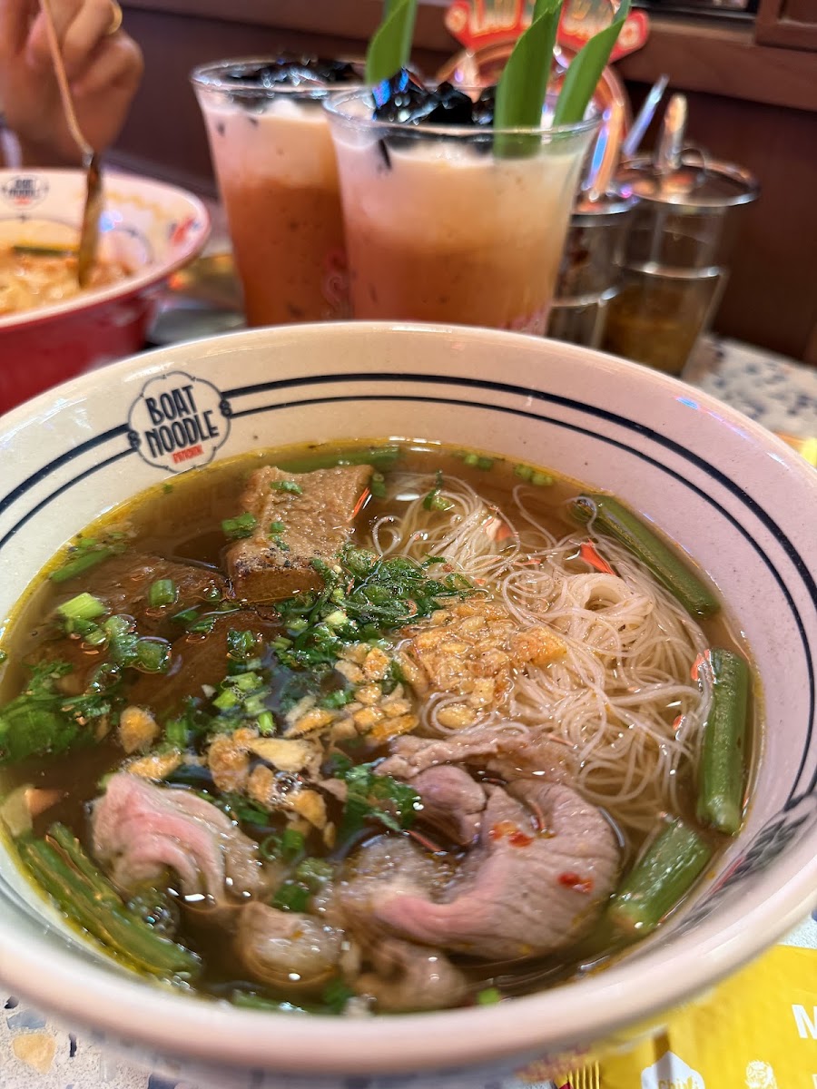 Beef boat noodle bowl
