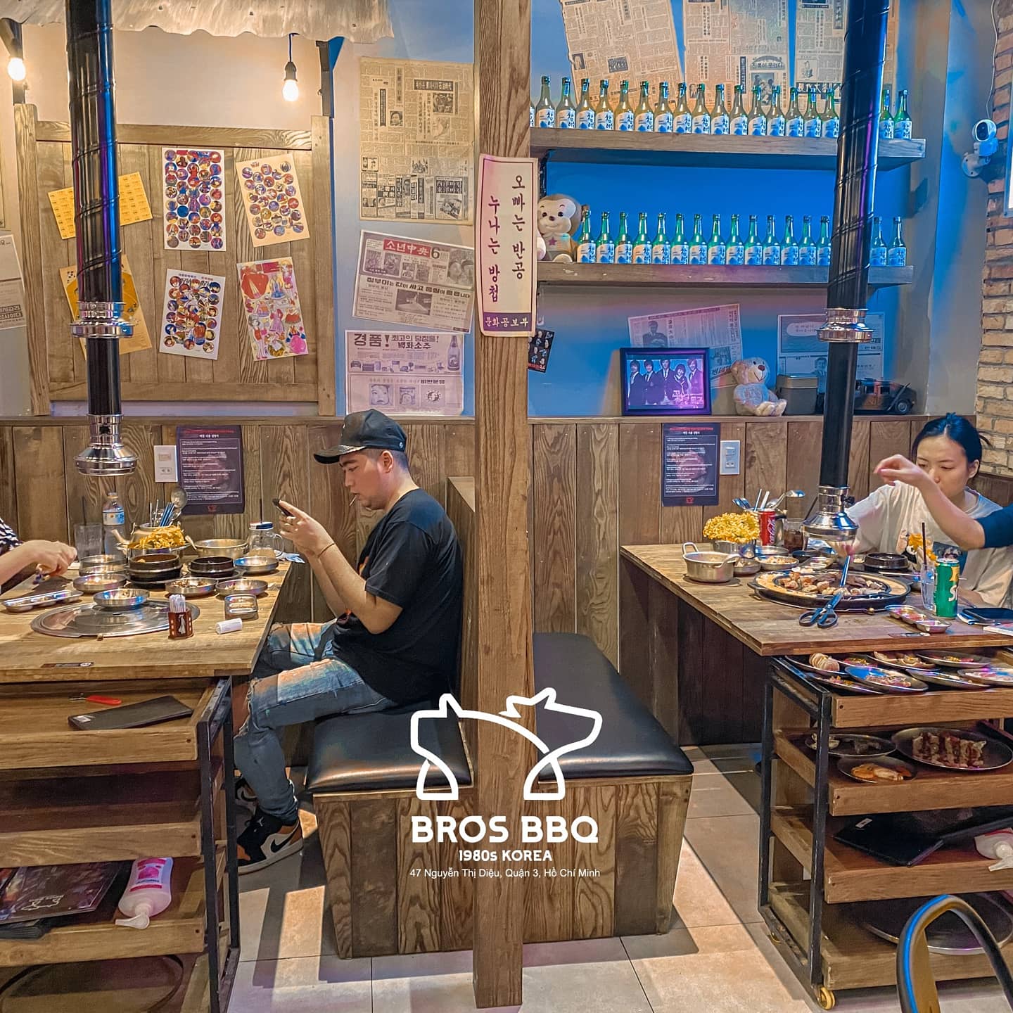 Mặt tiền Bros BBQ trên đường Nguyễn Thị Diệu, Quận 3