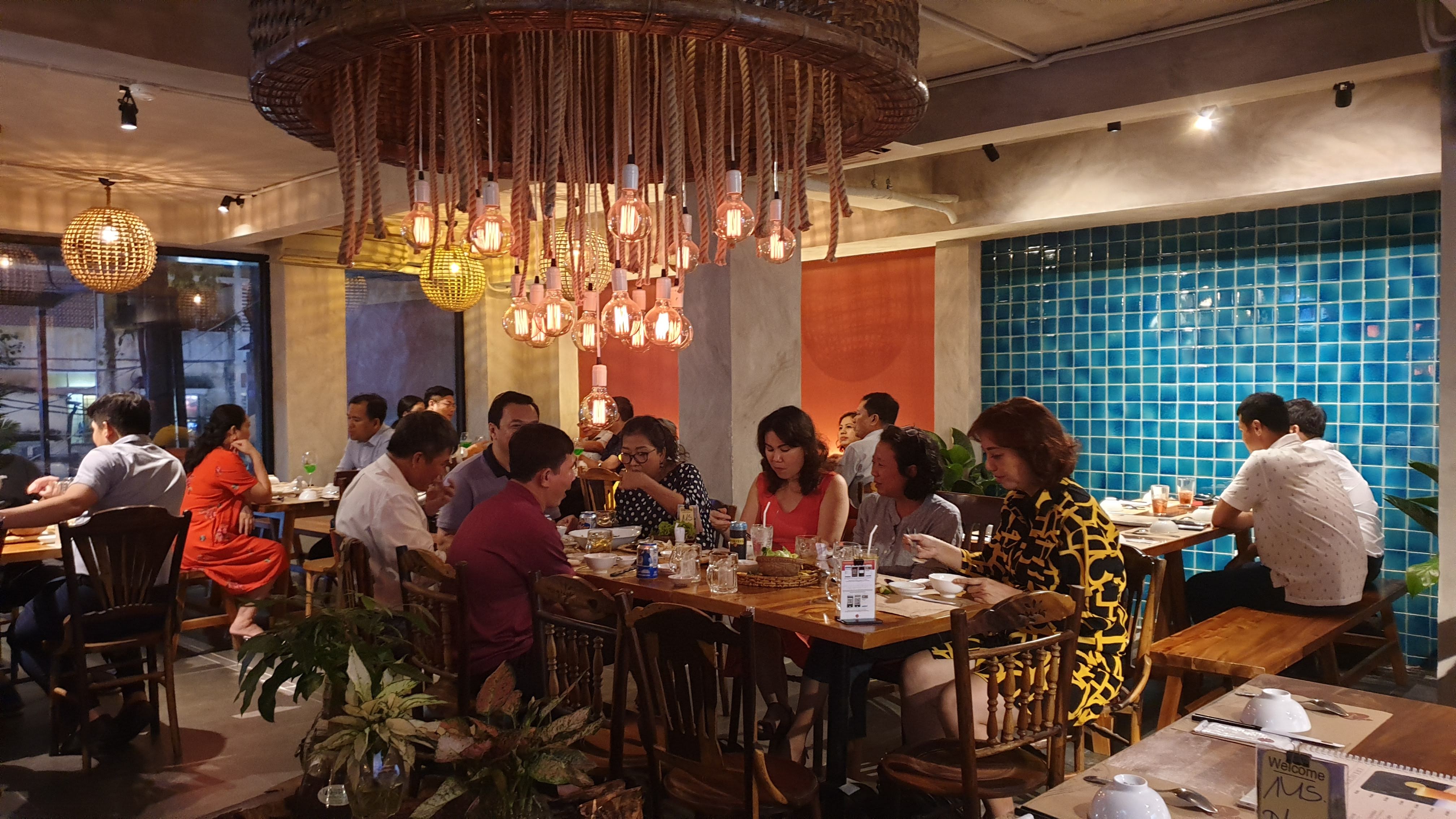 Diners at the restaurant