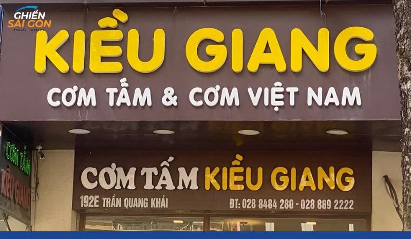 The Kieu Giang signboard — 192E Tran Quang Khai