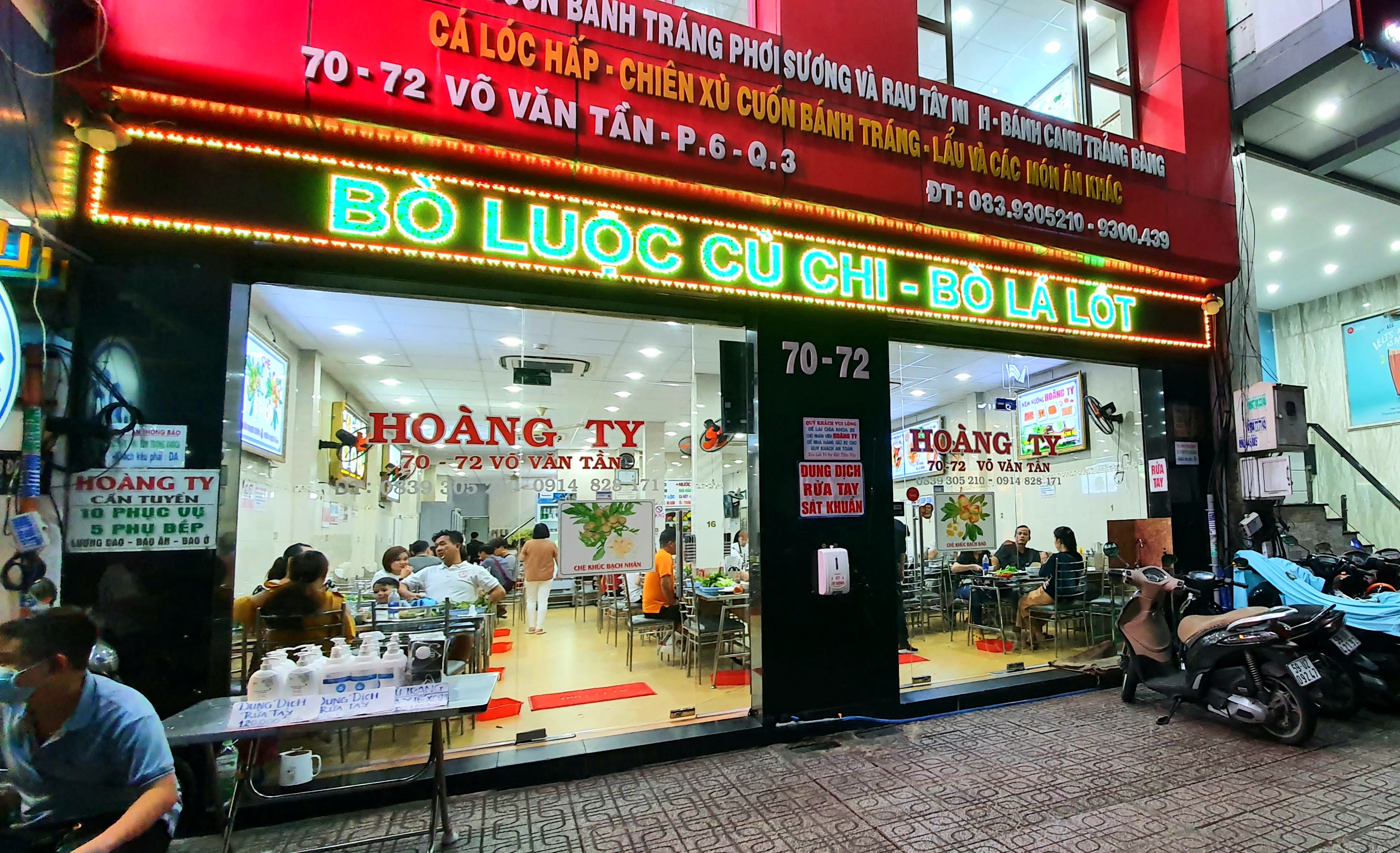 The Hoang Ty facade, 70-72 Vo Van Tan