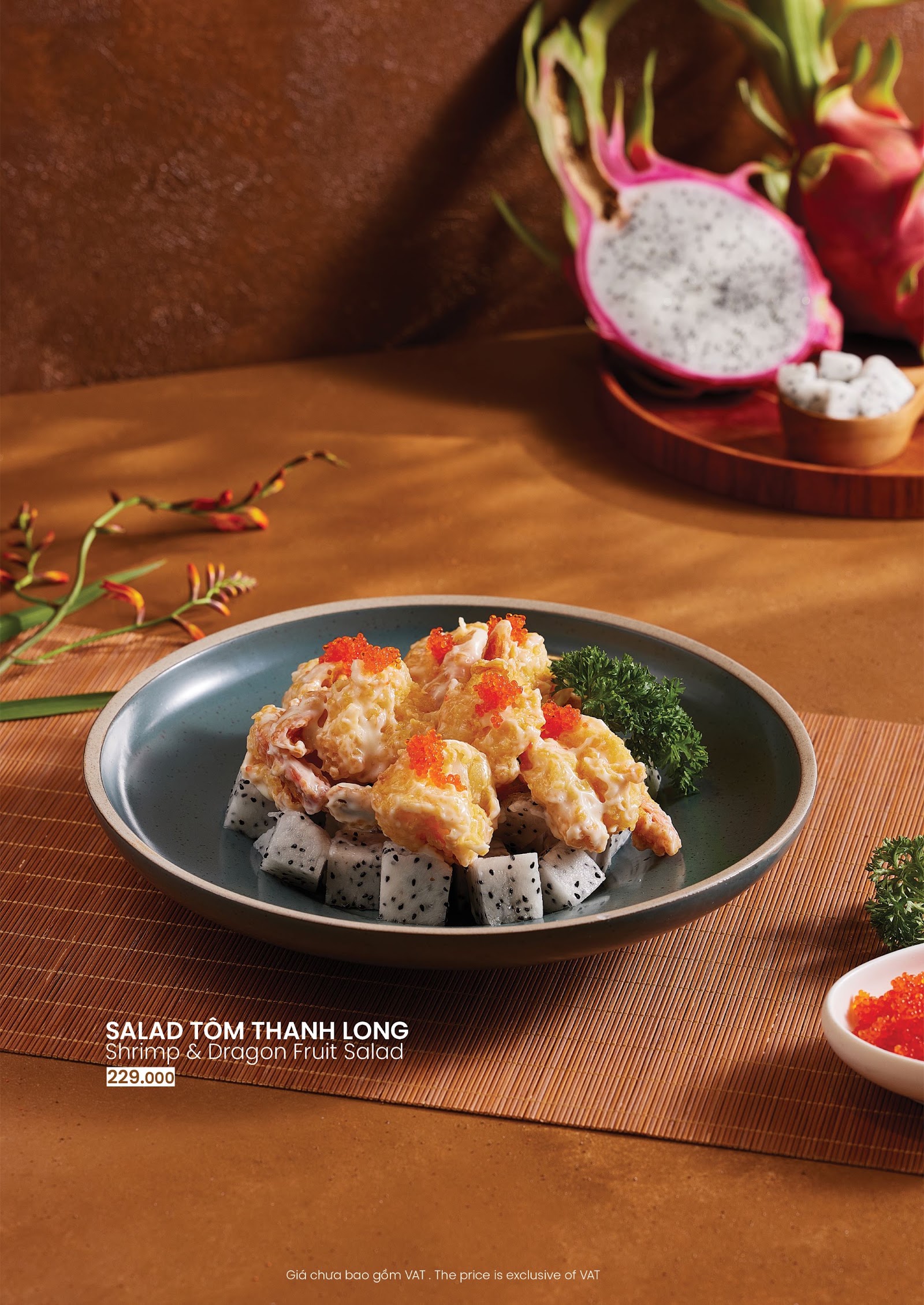 Shrimp & dragon fruit salad