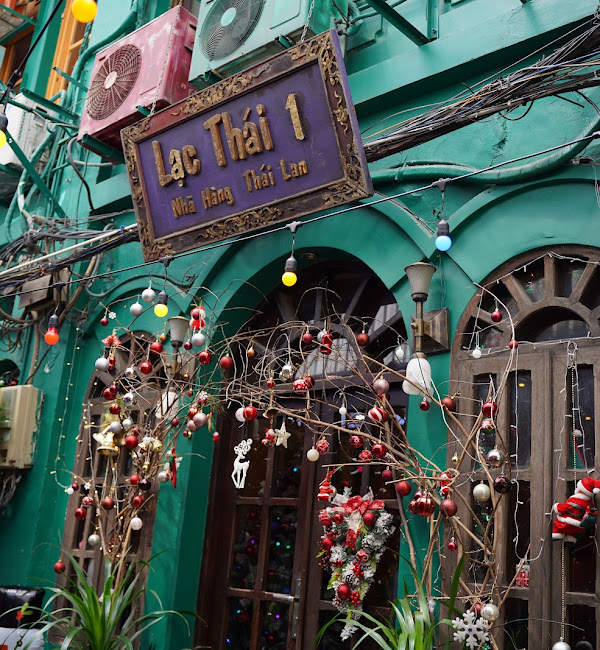 The Lac Thai 1 sign on the teal facade — an owner photo