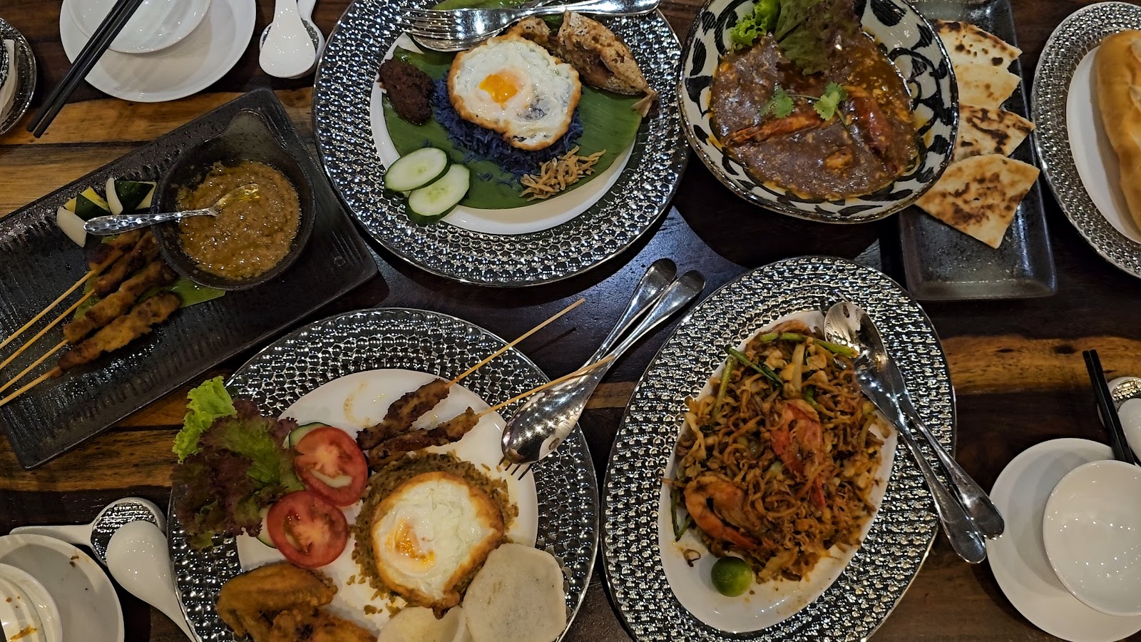 The Singapore spread with chilli crab and prata