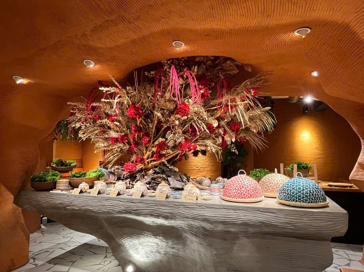 Quầy buffet và góc trang trí