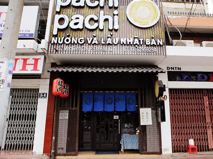 Pachi Pachi — mặt tiền quán trên đường Mạc Đĩnh Chi