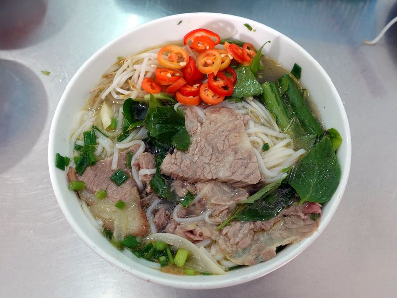 The beef-ball pho bowl at Pho Anh