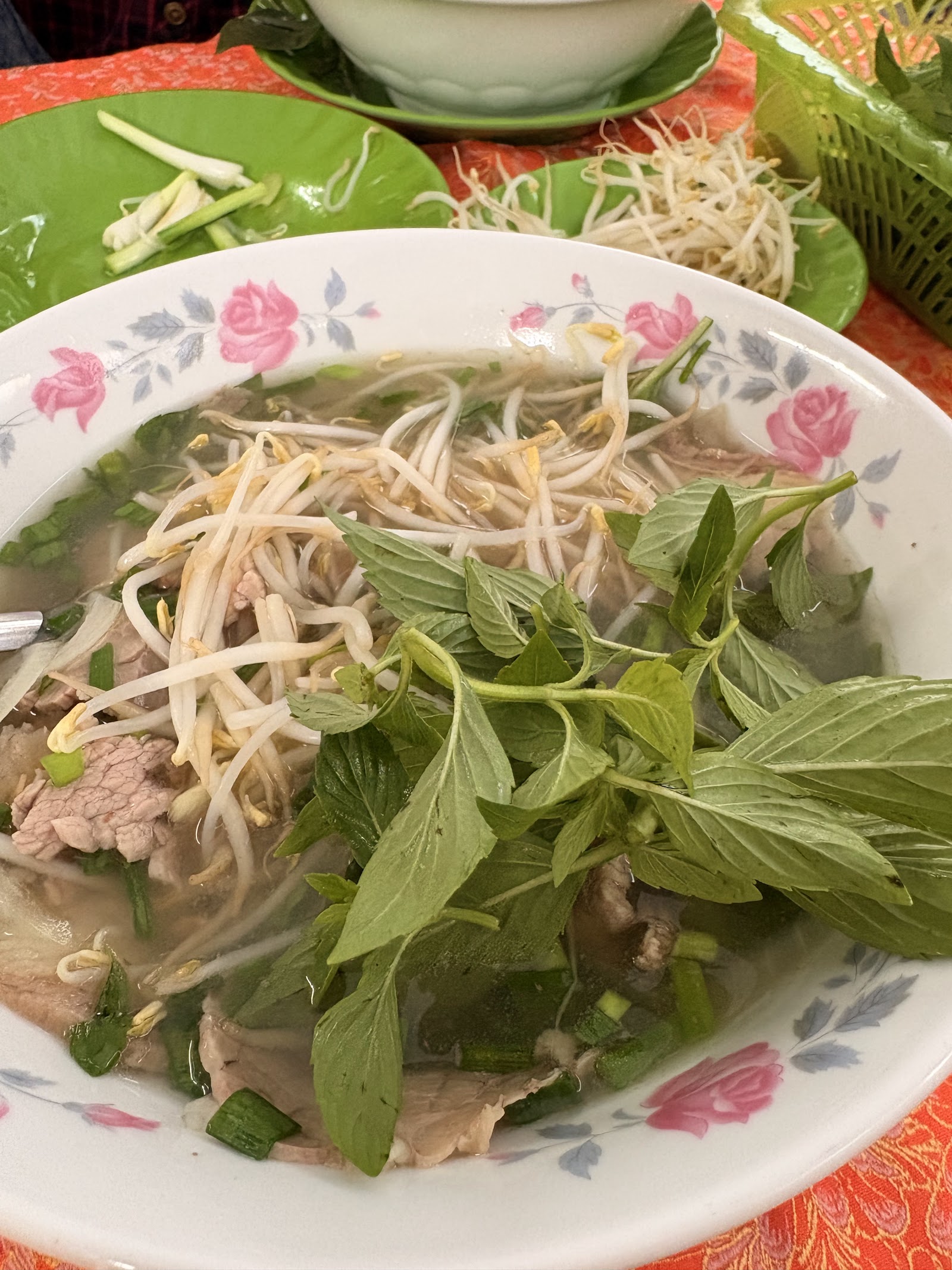 The brisket pho — tender brisket