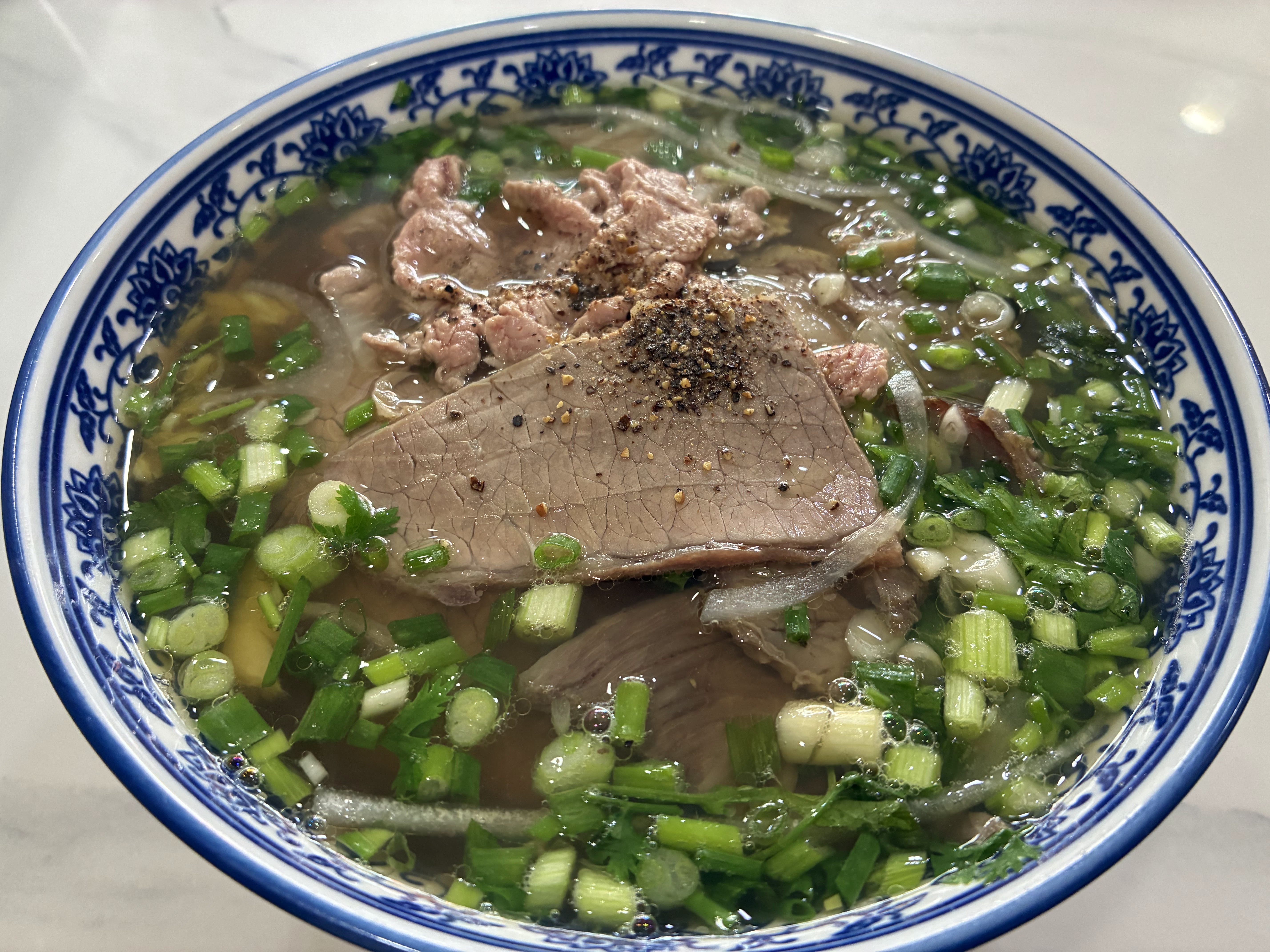 Beef with pepper and scallions