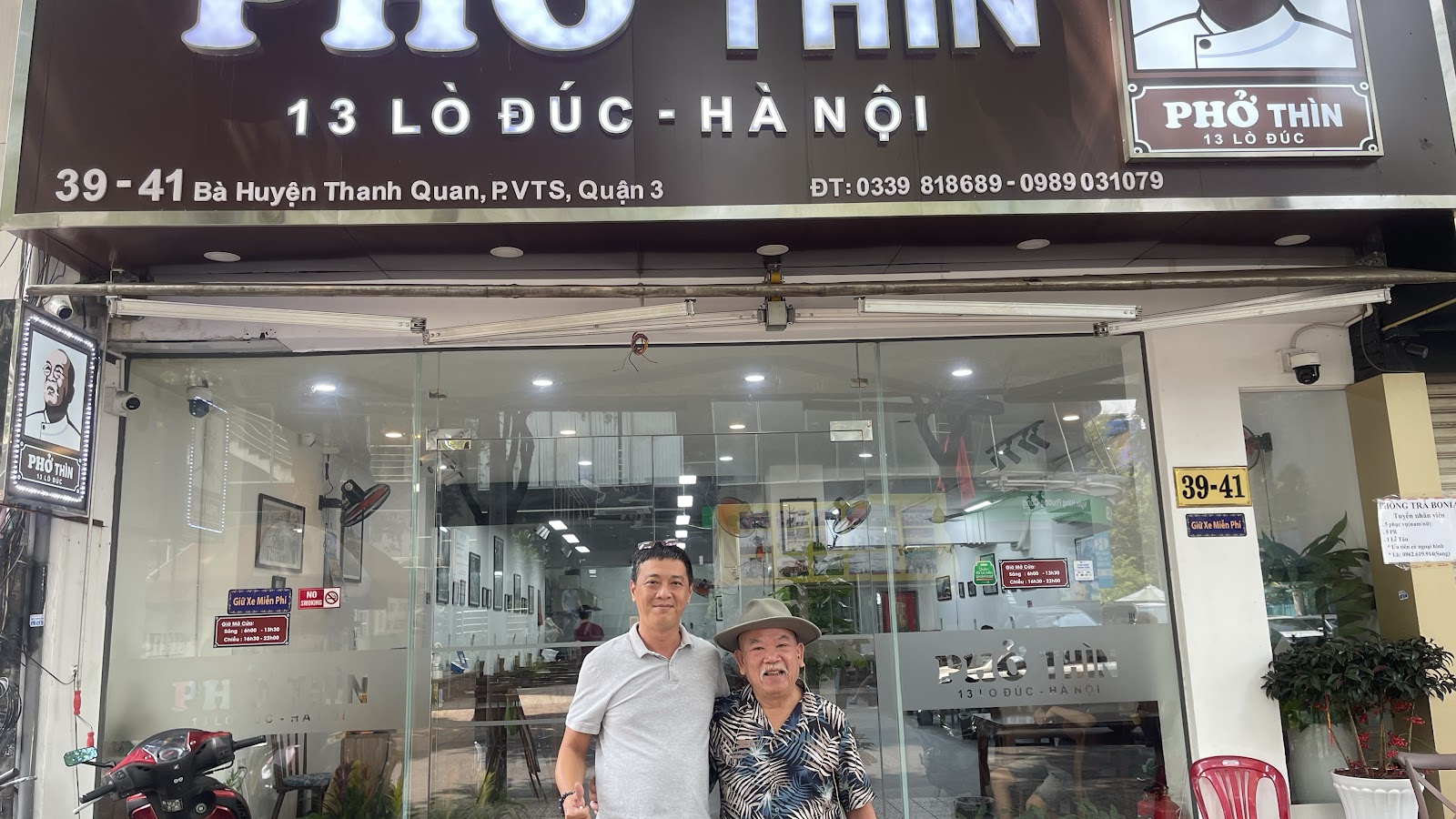 Pho Thin 13 Lo Duc storefront — 39-41 Ba Huyen Thanh Quan, District 3