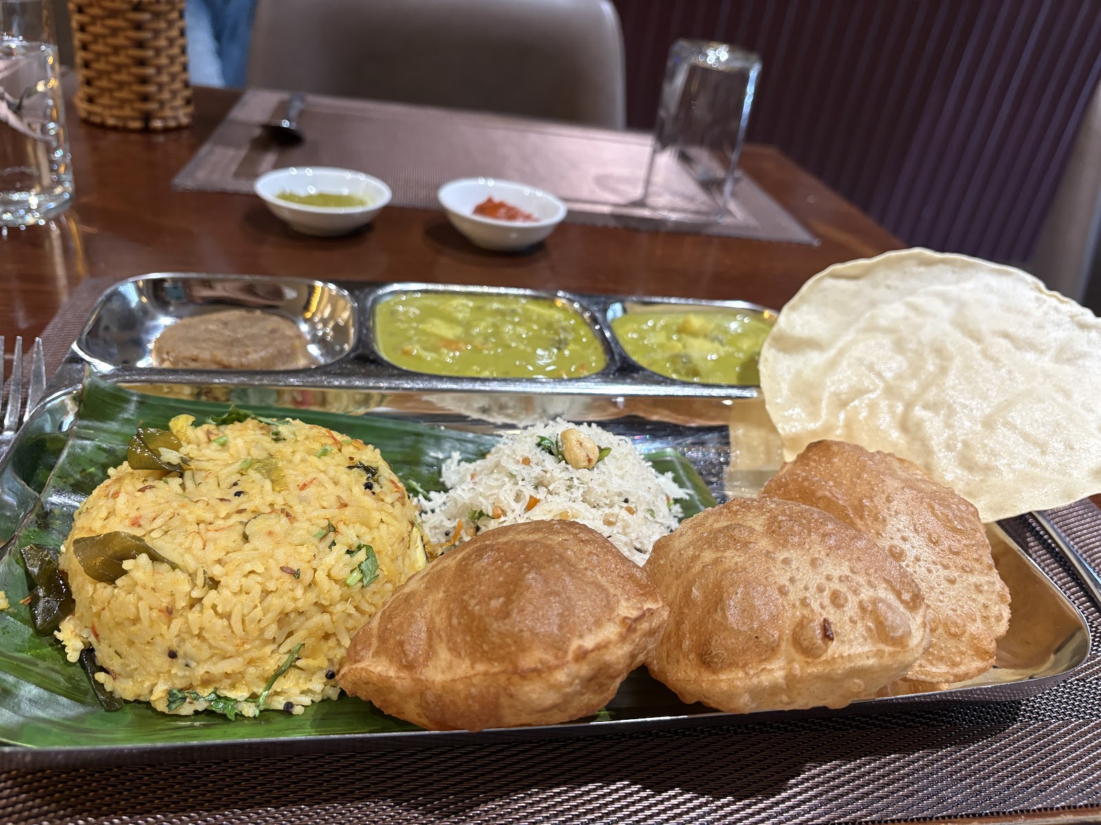 The thali platter at Saigon Indian