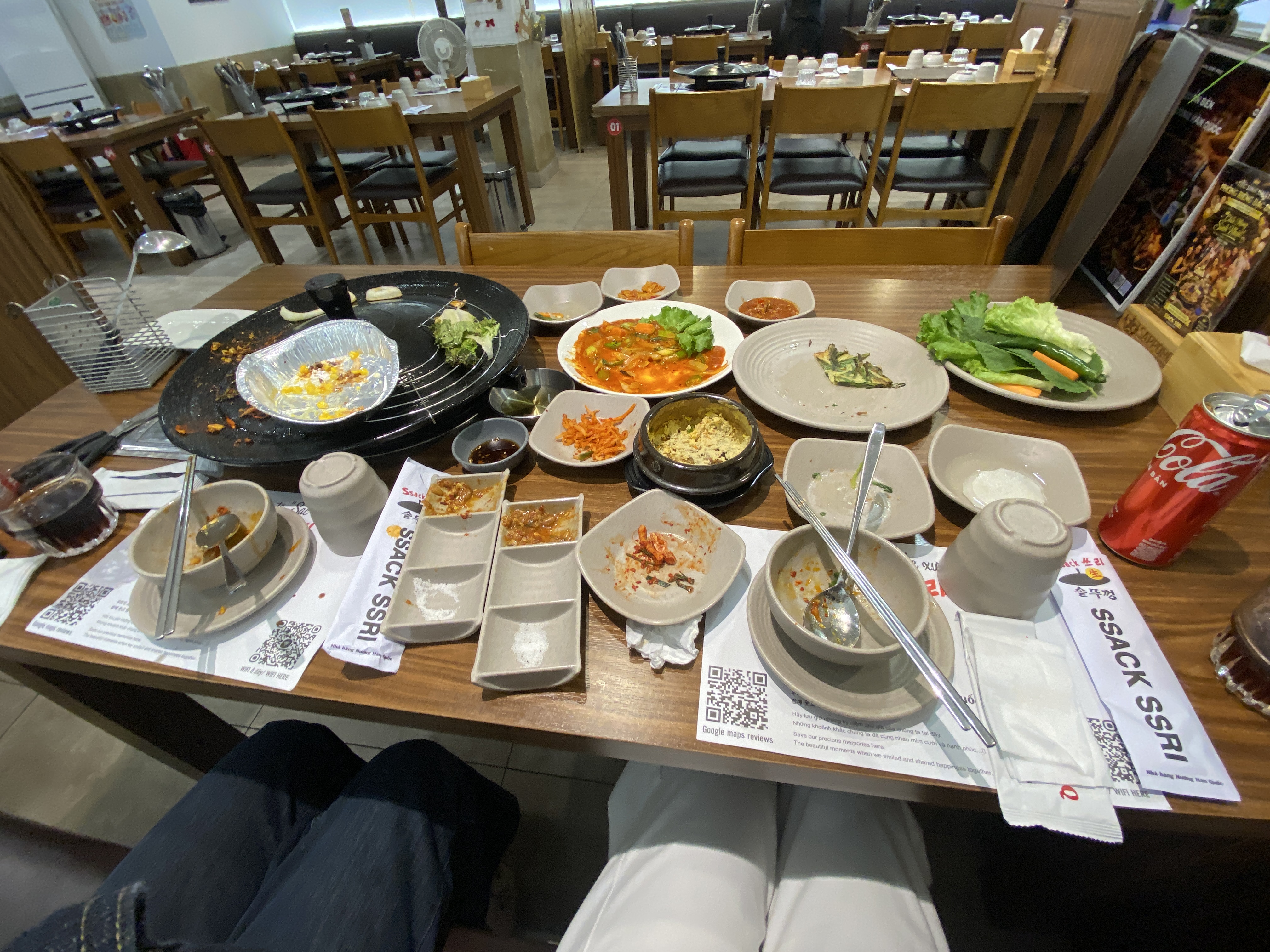 Pot-lid grill spread and the SSACK SSRI dining room