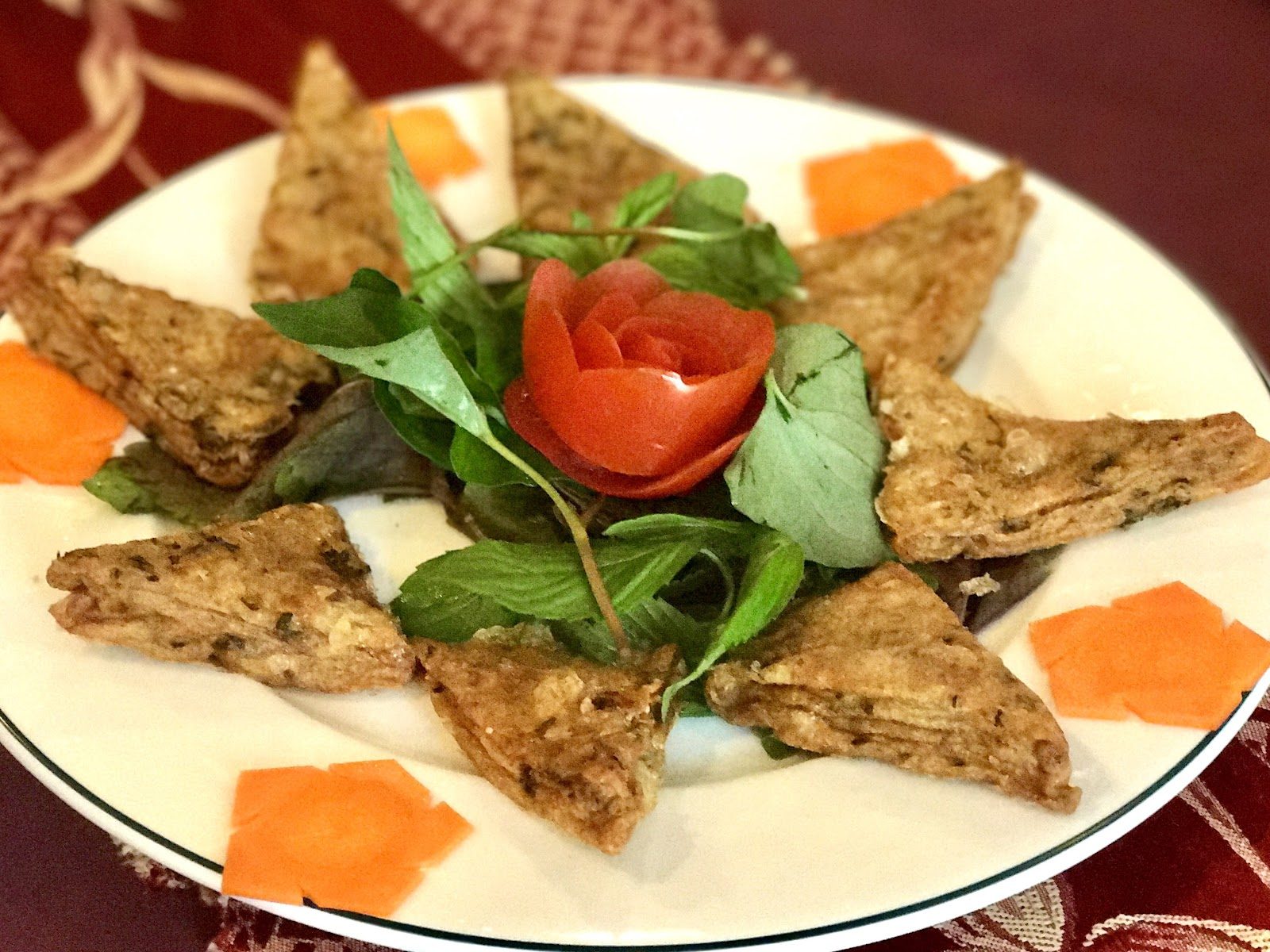 Fried tofu platter