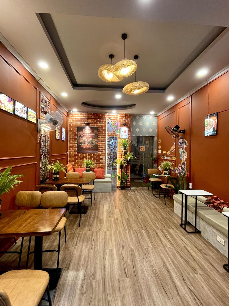 Brick dining room