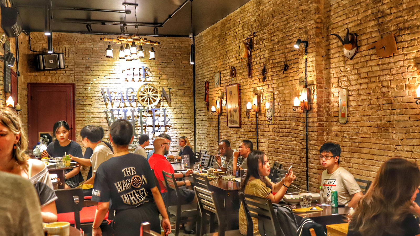 The brick room at The Wagon Wheel