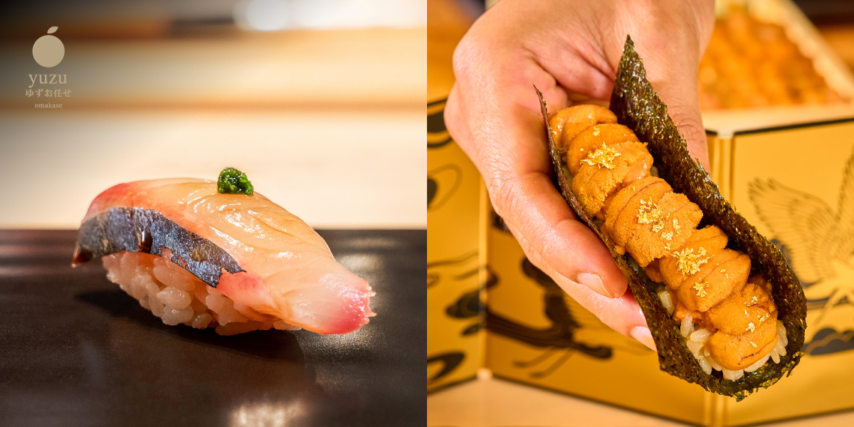 Nigiri và handroll uni